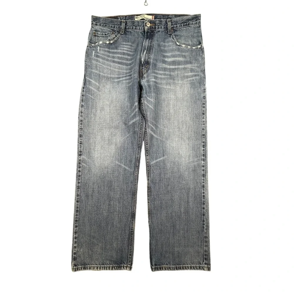 Vintage Levis Strauss 559 Jeans Mens 38x32 Relaxed Straight Blue Denim Pants Y2K